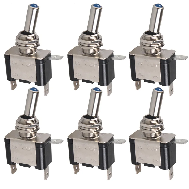 New 10pcs 12V 20A Rocker Toggle Switch With LED Light ON OFF Durable
