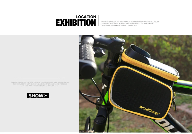 Sale Max 6.2 Inch Phone Bike Bag  Bicycle Frame Front Head Top Tube Waterproof Cycling Phone Saddle Bag Bike Accessories 29