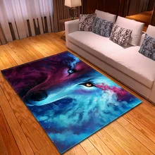 Ковер с 3D принтом волка для дома, гостиной, детская спальня, ковер, современный декор, коврик, противоскользящий ковер большого размера, одеяло для дома