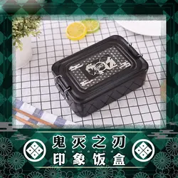 Аниме демон Slayer: Kimetsu no Yaiba Косплей Ланч-бокс продолговатая нержавеющая сталь Heatable Bento box для пищевых продуктов для хранения подарков