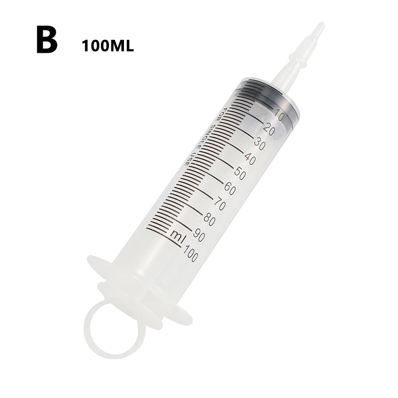 Горячая 100 мл/150 мл многоразовые большие гидропоники пластиковые питательные стерильные для измерения здоровья шприцевые Инструменты Аксессуары для кормления кошек - Цвет: B