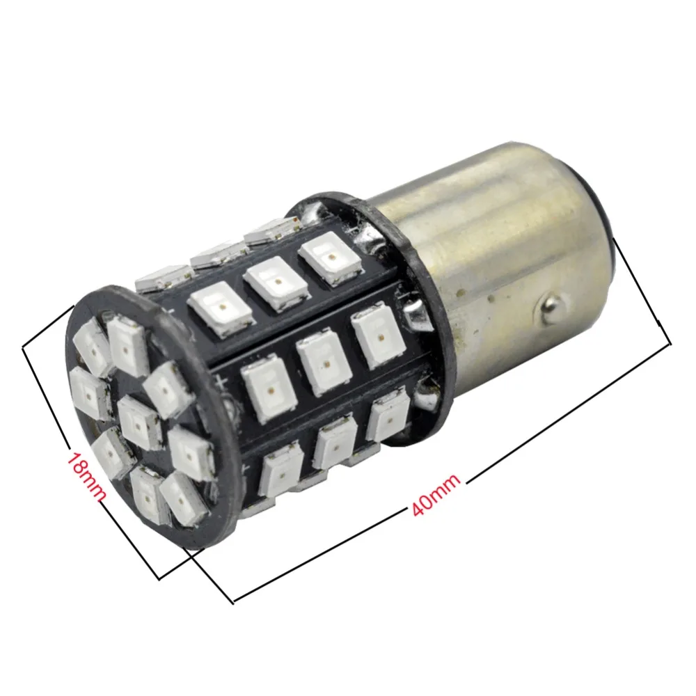 2 шт. 1157 BAY15D P21/5 Вт BAZ15D P21/4 W BAW15D PR21/5 Вт 33SMD 2835 авто светодиодный красный 12V 24V нет Полар-флиса автомобильный светильник тормоза DRL лампа заднего фонаря