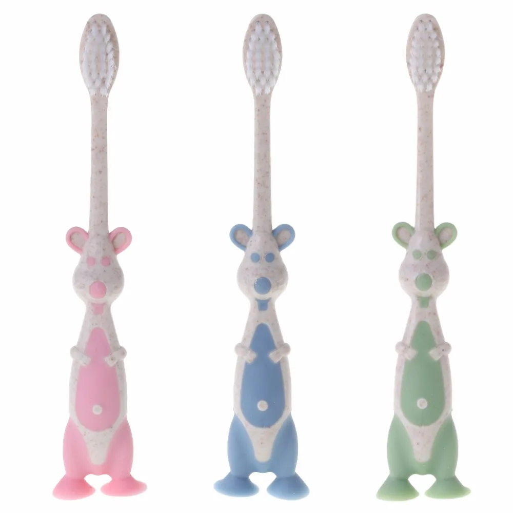 Baby Toothbrush Wheat Straw Soft Bristles Teeth Dental Care Kids Hygiene Health