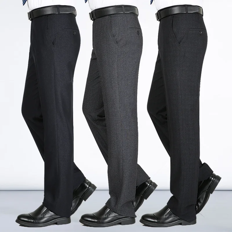 VOMINT для мужчин s повседневное базовые штаны для мужчин классические бизнес мотобрюки slim fit платье зима полной дли