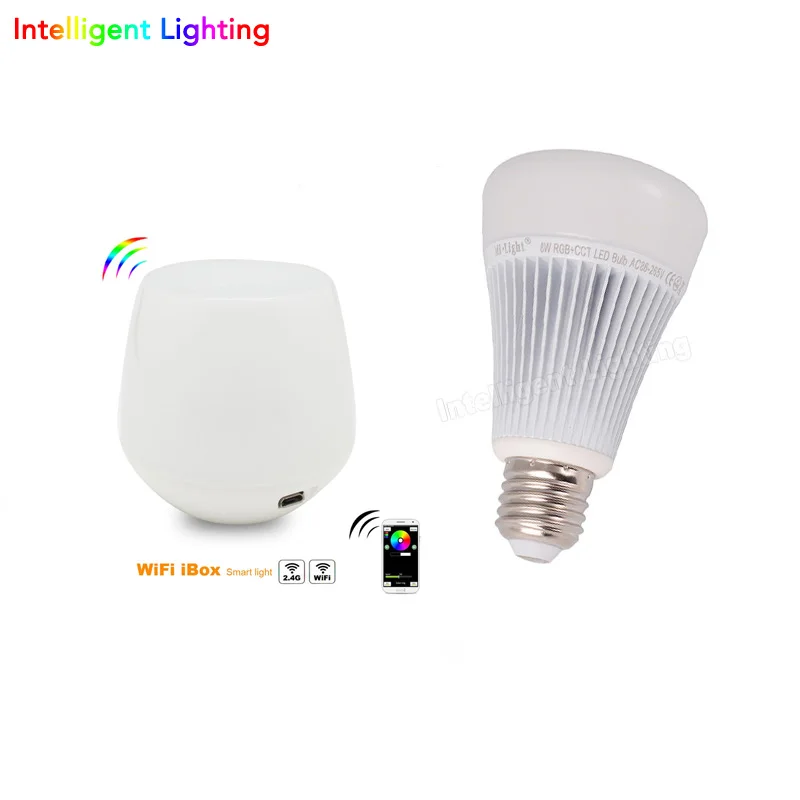 2.4G wifi controller + Mi Light 1x 8w/2x 8w/3x 8w/4x 8w E27 RGBWW (RGB+Warm White/White) LED Bulb 2.4G wifi controller + Mi Light 1x 8w/2x 8w/3x 8w/4x 8w E27 RGBWW (RGB+Warm White/White) LED Bulb
