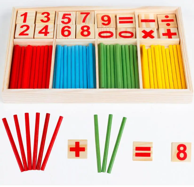 1set math toy many Color mathematical sticks Digital building blocks