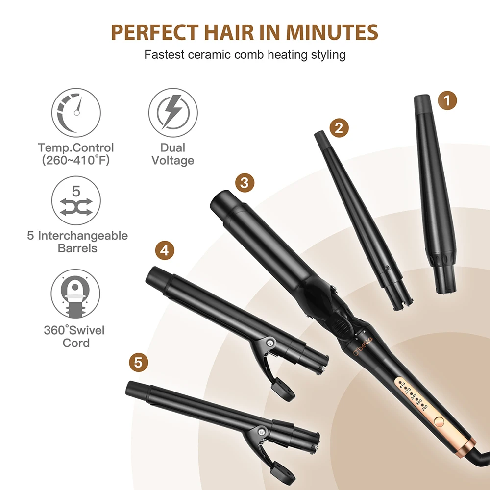 Ocaliss RM-C83 Профессиональный 110-220 V щипцы для завивки волос Керамика с тремя цилиндрами, для волос бигуди для волос Вэйвер Инструменты для