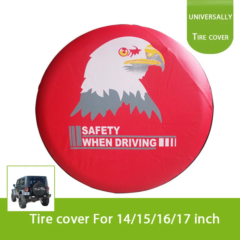

Red Eagle Head Wheel Cover Spare Tire Holder Storage Protector Bags R15 R16 R17 (16inch)