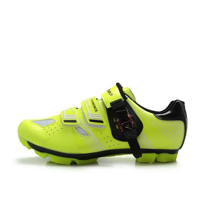 Tiebao/Мужская обувь для горного велоспорта; обувь для спортивного велосипеда; профессиональная обувь с автоматическим замком; обувь для верховой езды; самоблокирующаяся обувь; zapatillas de ciclismo - Цвет: black green
