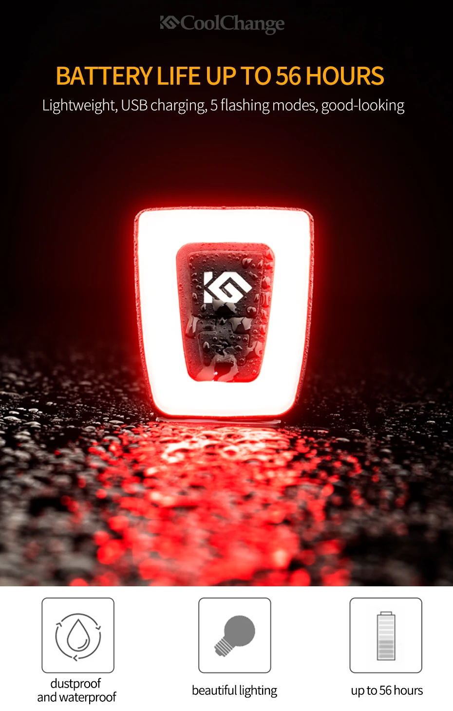 Excellent CoolChange Bicycle Light Multifunctional Ultralight USB Chargable Cycling Helmet Bike Rear Light Safety Night Bike Accessories 2 Excellent CoolChange Bicycle Light Multifunctional Ultralight USB Chargable Cycling Helmet Bike Rear Light Safety Night Bike Accessories 2