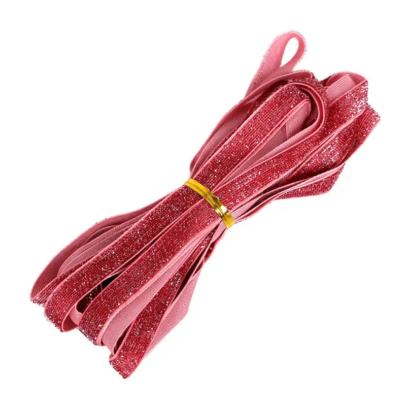 5 ярдов/ширина сумки 10 мм бархатный ленточный ремень повязка на голову аксессуары из кружевной ткани для платья юбки Одежда украшения для самодельного изготовления - Цвет: Pink