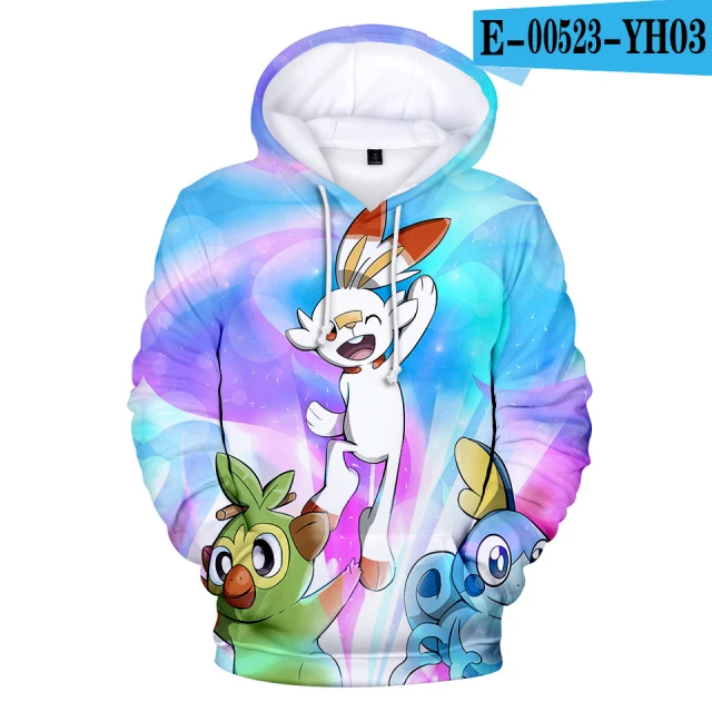 3-20 Years Hoodies Pokemon Umbreon Pikachu 3D Printed Hoodie Boys Girls Harajuku Sweatshirt Streetwear Jacket Coat Kids Clothes - Цвет: 3dwy-402