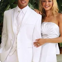 Горячий дизайн белый платок нагрудный Жених Смокинги друзей жениха костюм мужские свадебные костюмы костюм жениха(куртка+ брюки+ жилет+ галстук