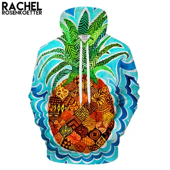 

Psychedelic Pineapple By Rachel RosenkoetterArt 3D FruitPrint Hoodies Men Women Casual Sweatshirt BrandTracksuit Pullover Jacket