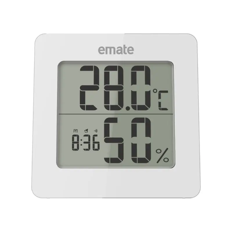 W Indoor Thermometer Hygrometer Digital LCD C/F Temperature Humidity Meter Alarm Clock Dropshipping - Цвет: W