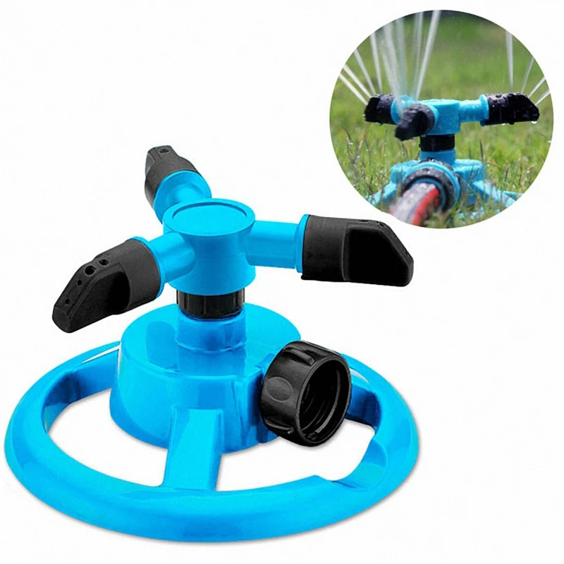 360 Degree Automatic Rotary Nozzle Sprinkler Garden Watering Plastic