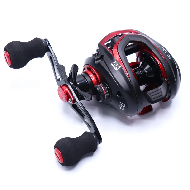

Lawaia Baitcasting Reel Dual Brake System Reel 14+1BBS Fishing Reel for Saltwater Fishing 8.5KG Drag 7.1:1 Gear Ratio