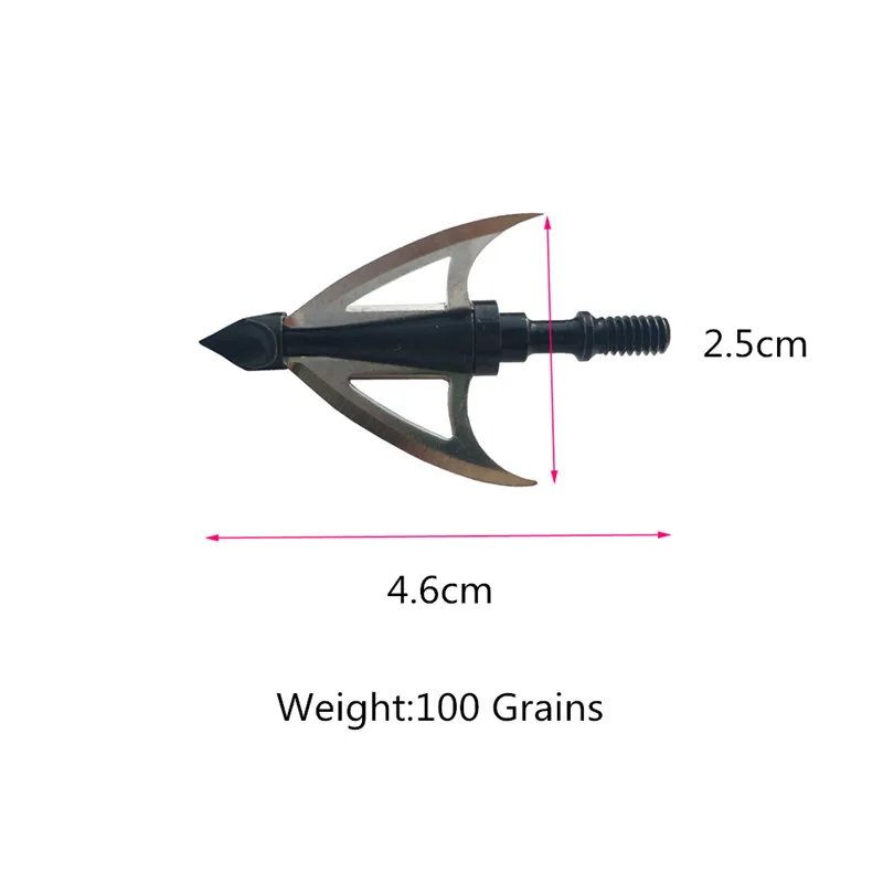 6/10/20 шт, стрела для стрельбы из лука, 3 фиксированных лезвия, Броудхед, нержавеющая сталь, 100 зерна, стрела, бантик для головы, Охотничья стрела, аксессуары для стрельбы