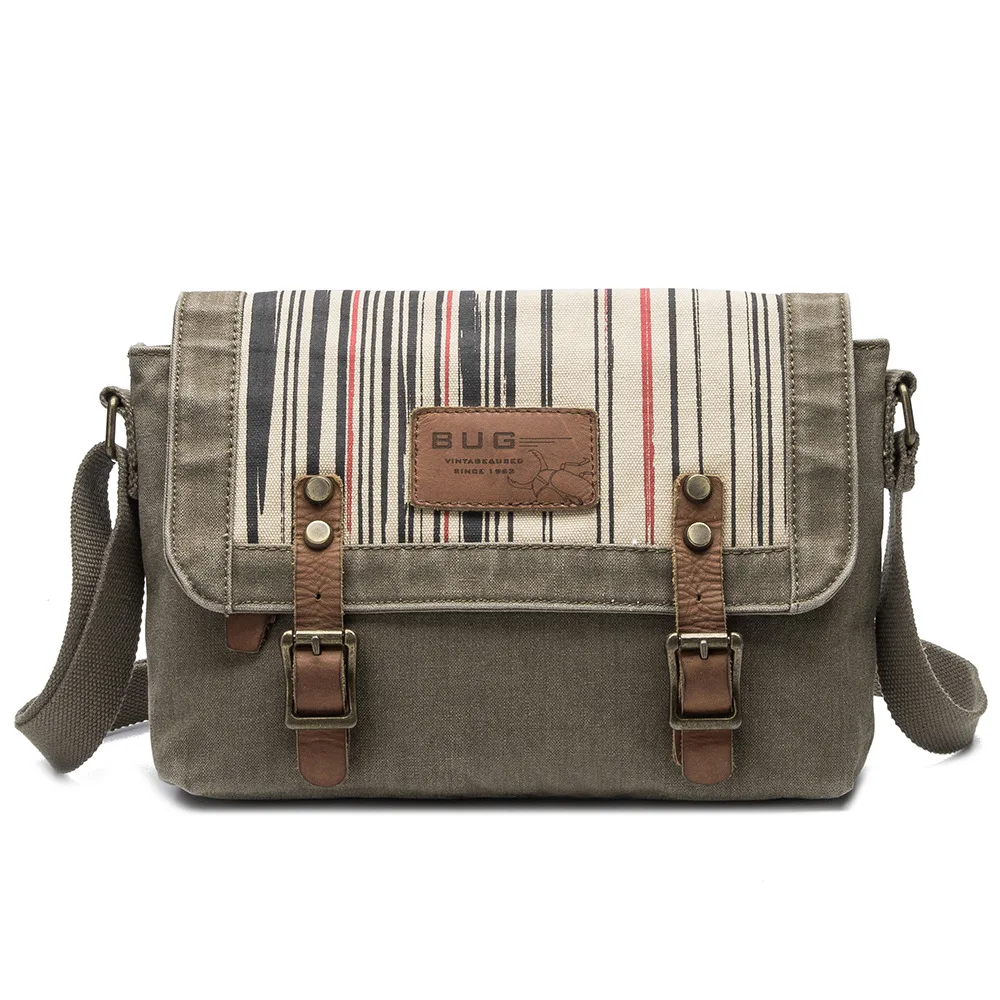 

2018 New High Quality Men's canvas shoulder bag business briefcase male horizontal version Casual computer Messenger bags
