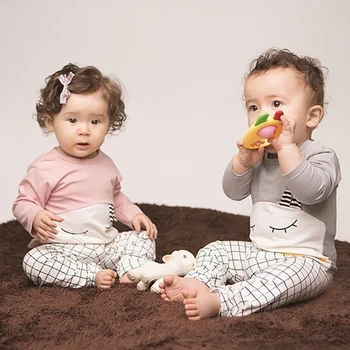 

Kimocat Kids Baby Autun Spring Clothes Sets Cute Infant Newborn pajamas T-Shirt+Pants 2Pcs Boy Girl Clothing Suit New Outfits