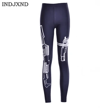

INDJXND Sexy Hot Sexy sale new arrival Novelty 3D printed fashion Women leggings Building leggins tie dye fitness pant K110