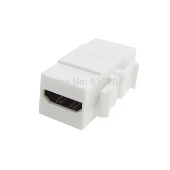 

10pcs/lot HDMI 1.4 Snap-in Female to Female F/F Keystone Jack Coupler Adapter for Wall Plate White Color
