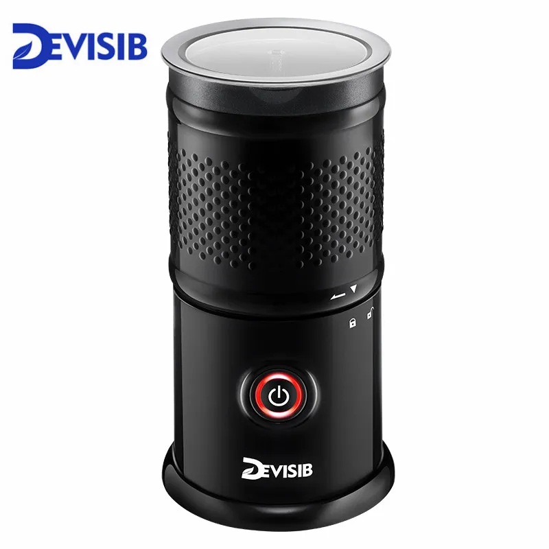 DEVISIB Automatic Milk Frother Milk Steamer Electric Cappuccinator Hot