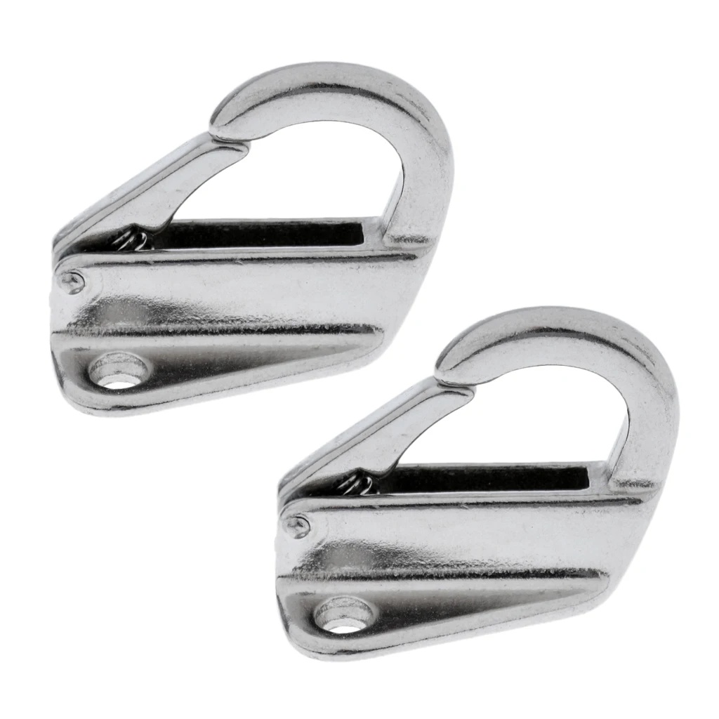 2 Pieces Stainless Steel 316 Fender Snap Hook Fending Hook Boat Ship Hardware 9mm