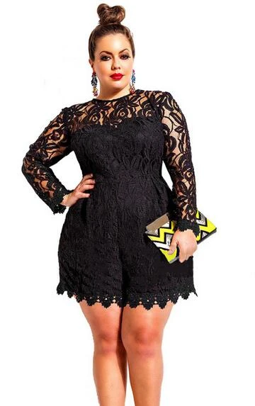 black lace jumpsuit plus size
