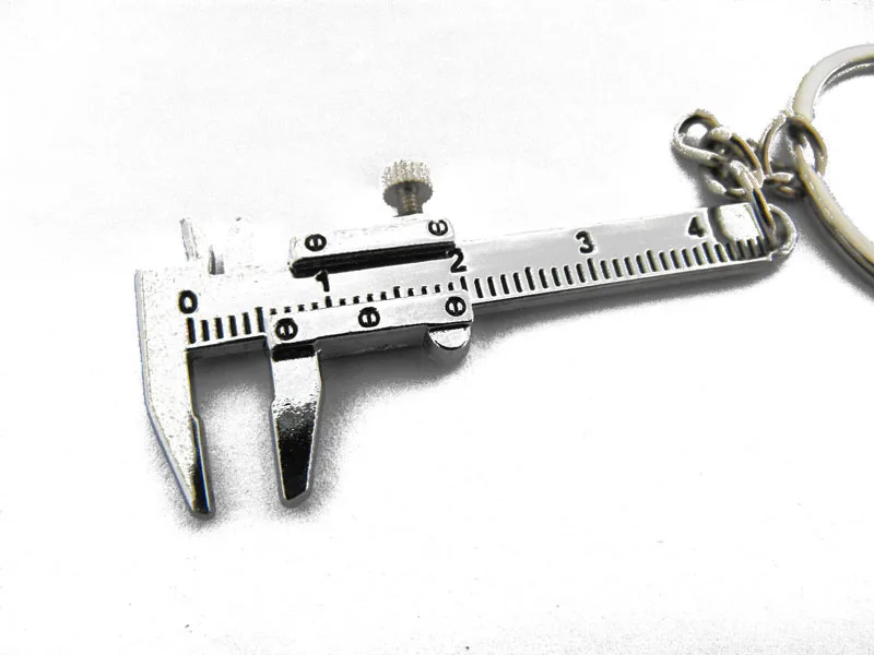 Металлический подвижный штангенциркуль линейка Модель брелок Брелок дистанционного управления инструмент подарок и