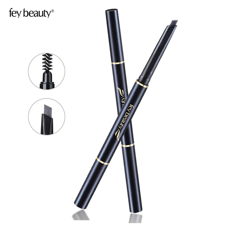 Lápis de Sobrancelha à Prova Dwaterproof Água Kohl Sombra Sobrancelhas Sobrancelha Marrom Caneta Automática Meninas Finas Compõem Plana Magro Lápis