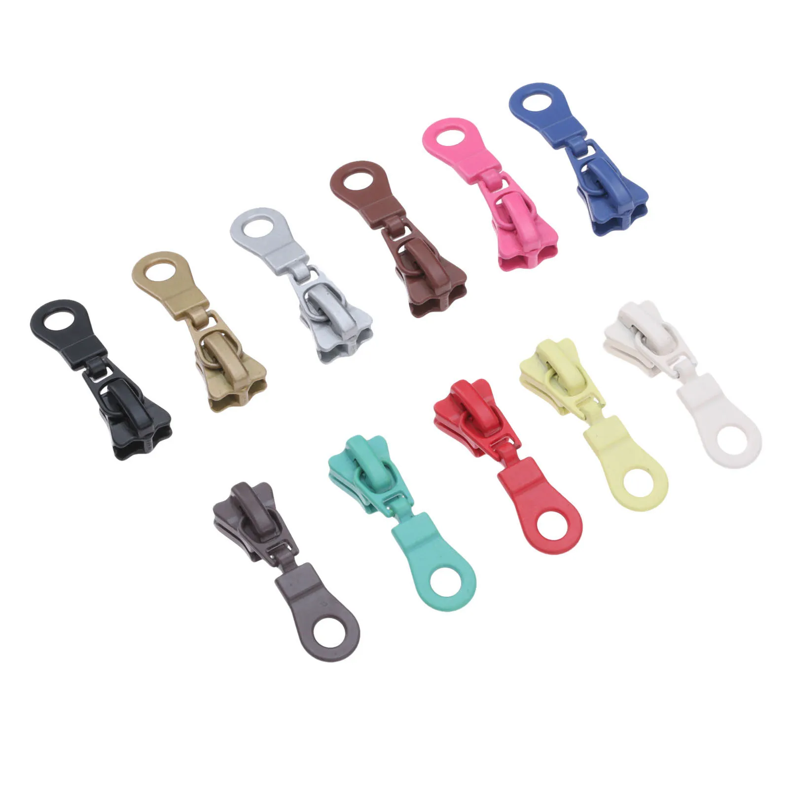 

11Pc 5# Metal Zipper Sliders Zipper Head for Resin Zip Puller Slider DIY Sewing Garment Clothes Bag Repair DIY Craft Accessories