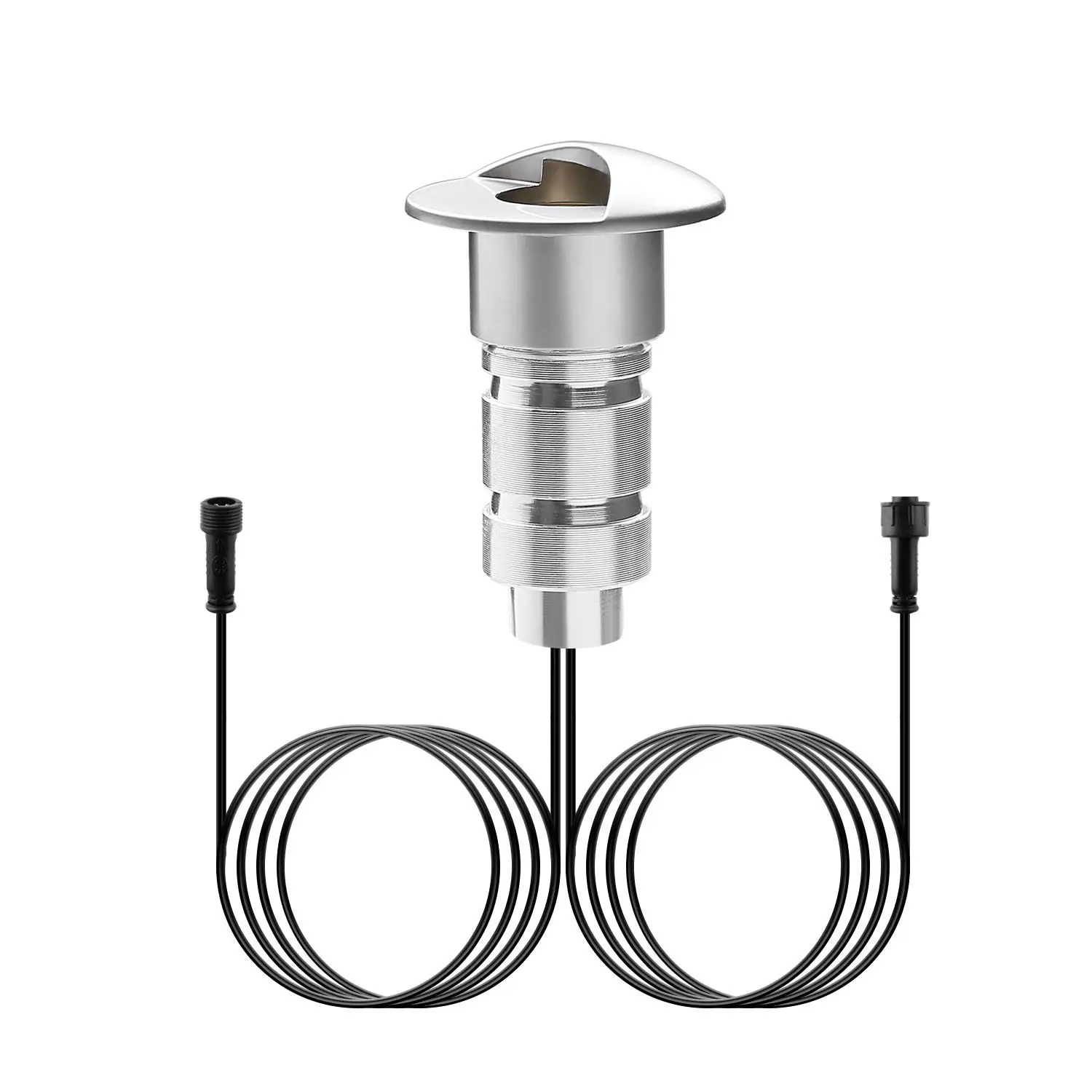 6PCS/lot 26mm Half Moon Eyelid 12V Low Voltage Waterproof Yard LED Deck Rail Stair Step Terrace Inground Lights + Transformer