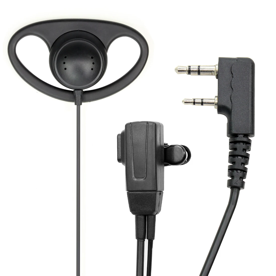 BaoFeng Ear Hook Earpiece 2 Pin PTT with Mic Headset for UV-5R Walkie Talkie