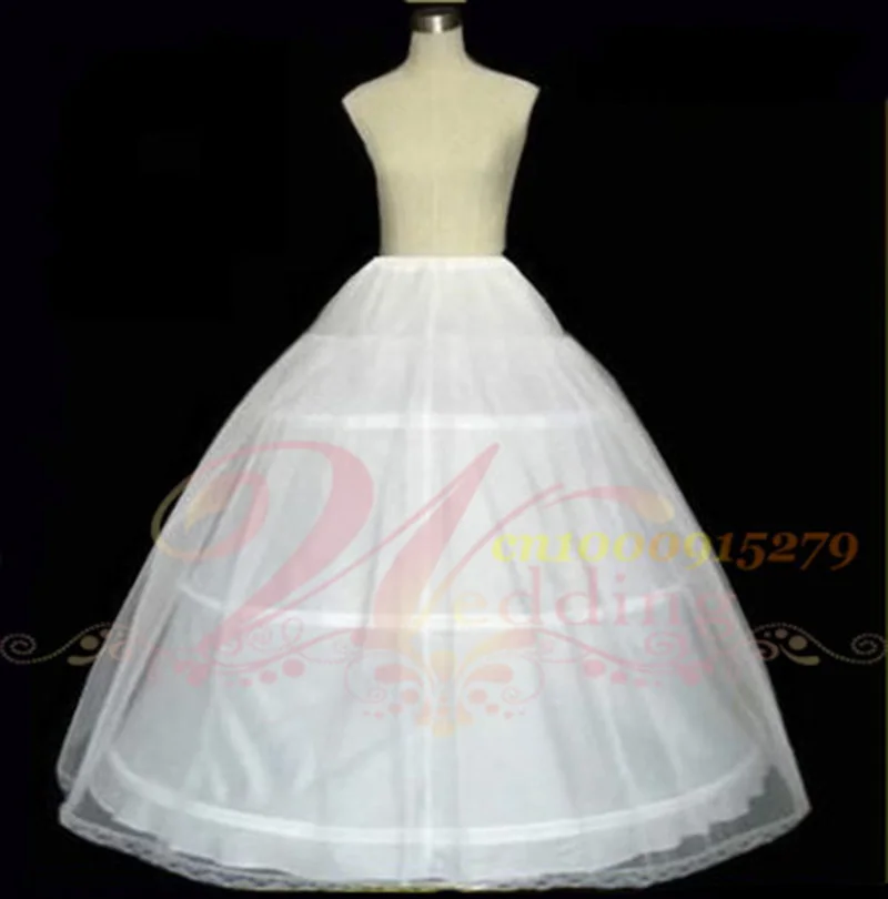 Белый подъюбник 3-обруч 2-Слои Свадебная кринолиновая Свадебный подъюбник платье-комбинация