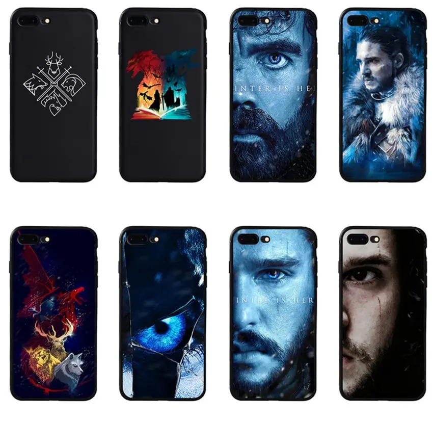 Game of Thrones Season 8 phone Case For iPhone X 7 Plus XS Game of Thrones Houses case Cover For iPhone 6S 8 6 Plus XS Max Case