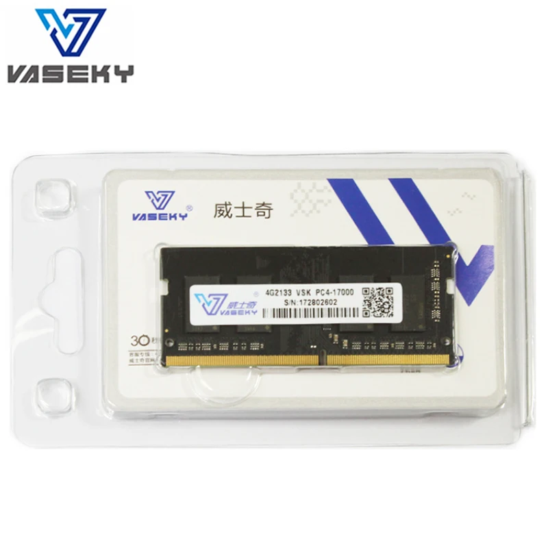 VASEKY ddr4 4 ГБ 8 оперативной памяти 16 Гб встроенной 2133 МГц 2400 sodimm ОЗУ ноутбука