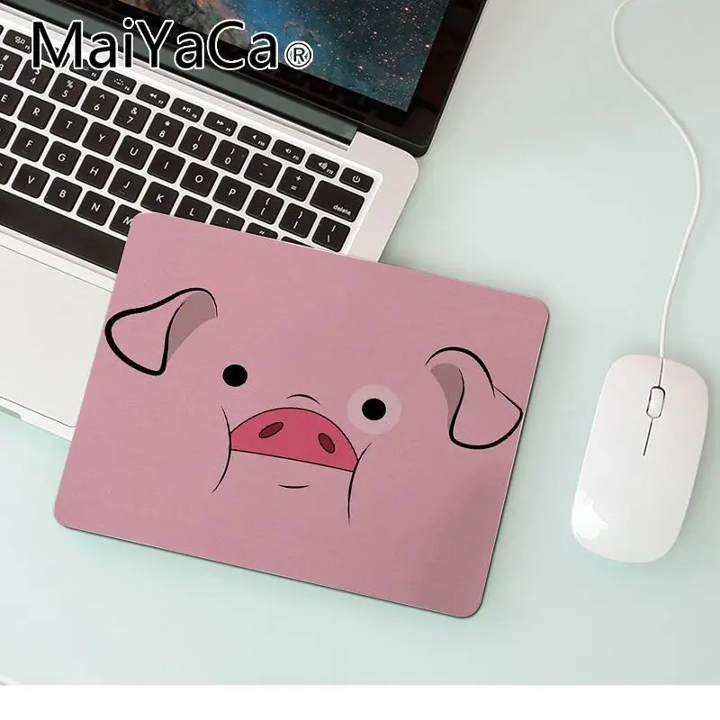 No Lock Edge25x29cm Maiya Нескользящая ПК милая розовая свинка высокоскоростной коврик для мыши Лидер продаж подставка под руку мышь - Цвет: No Lock Edge25x29cm