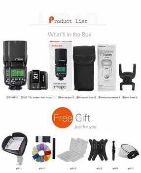

Free DHL!2xGodox TT685S 2.4G HSS TTL GN60FlashSpeedlite+X1T-S Trigger Transmitter Kit for S A58 A7RII A7II A99 A7R A6300 CD50