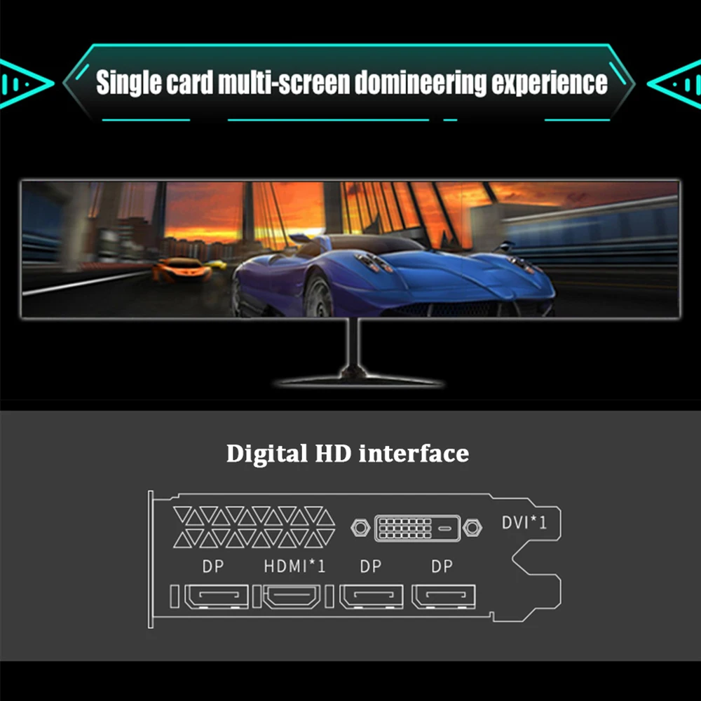 Видеокарта MAXSUN видеокарты rx 580 2048SP Big Mac 8G GDDR5 256bit AMD 7000MHz 1168 MHz-1284 MHz HDMI+ DP* 3+ DVI RX580