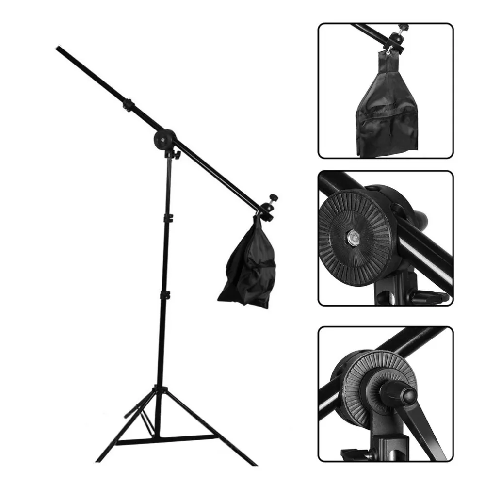 

Studio Photo Telescopic Boom Arm Top Light Photography Slope Light Stand Cross Arm With Weight Balancer Sandbag for Speedlite