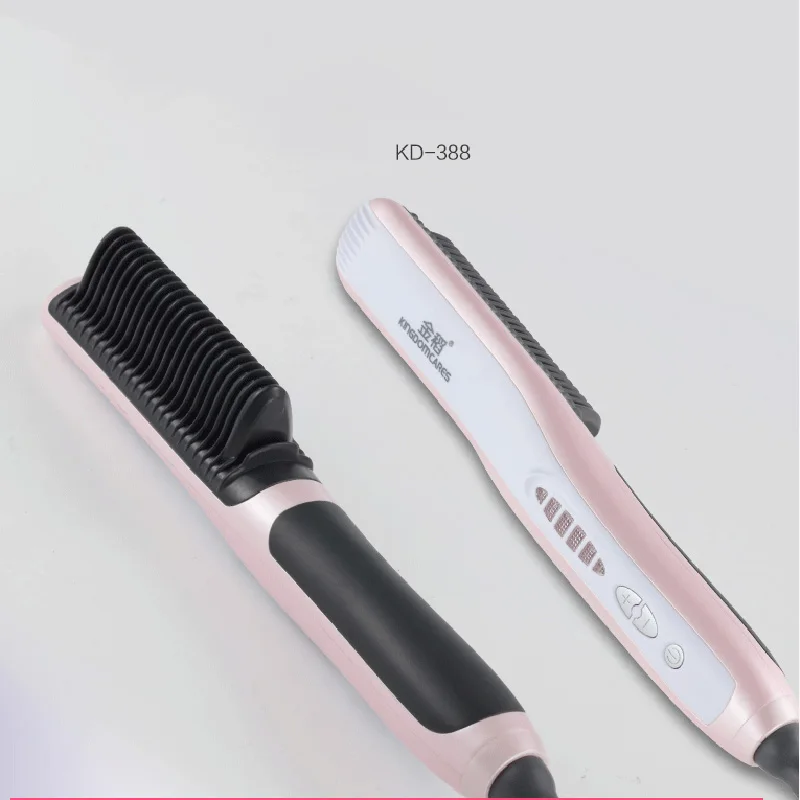 Electric Ionic Anti static Ceramic iron Hair Straightener Brush Straightening Irons Hair Brush Comb Curler Styling Tool