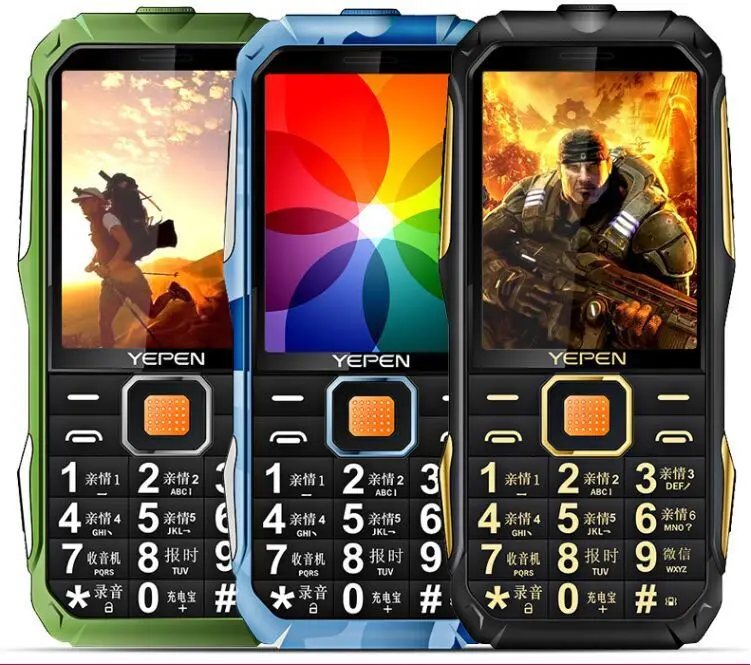 Yepen Y698 Wireless Analog Tv Flashlight Fm Radio 2800mah Dual Sim Power Bank Rugged Mobile Cell Phone