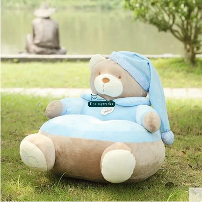 Dorimytrader 55cm X 55cm Giant Stuffed Soft Plush Cartoon Bear Kids Sofa Toy 2 Colors Nice Baby Gift Free Shipping DY61039 (1)