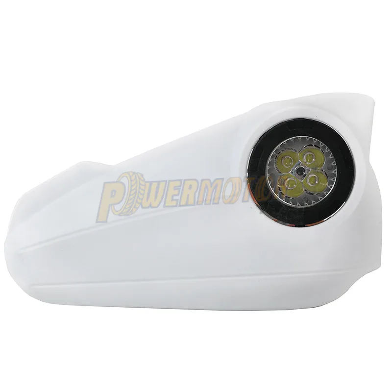Мотоциклетный руль Fatbar для видения Led рукавицы защита рук с светильник Fit супермото для KTM ADV DUKE LC4 200 640 690 990 SMR - Цвет: White