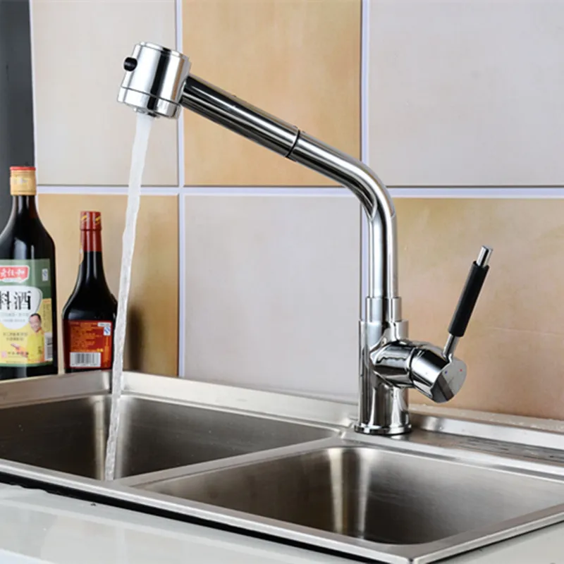 Kitchen Faucets Modern 360 Swivel Brass Single Handle Mixer Sink Tap