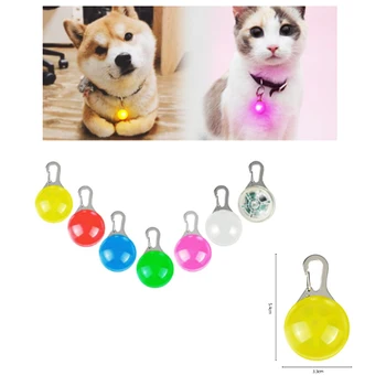 

Pet Safety Night light Lamp Cat Dog Collars Pendant Glowing Flash light Luminous Bright in Dark Pet Supplies colorful RGB