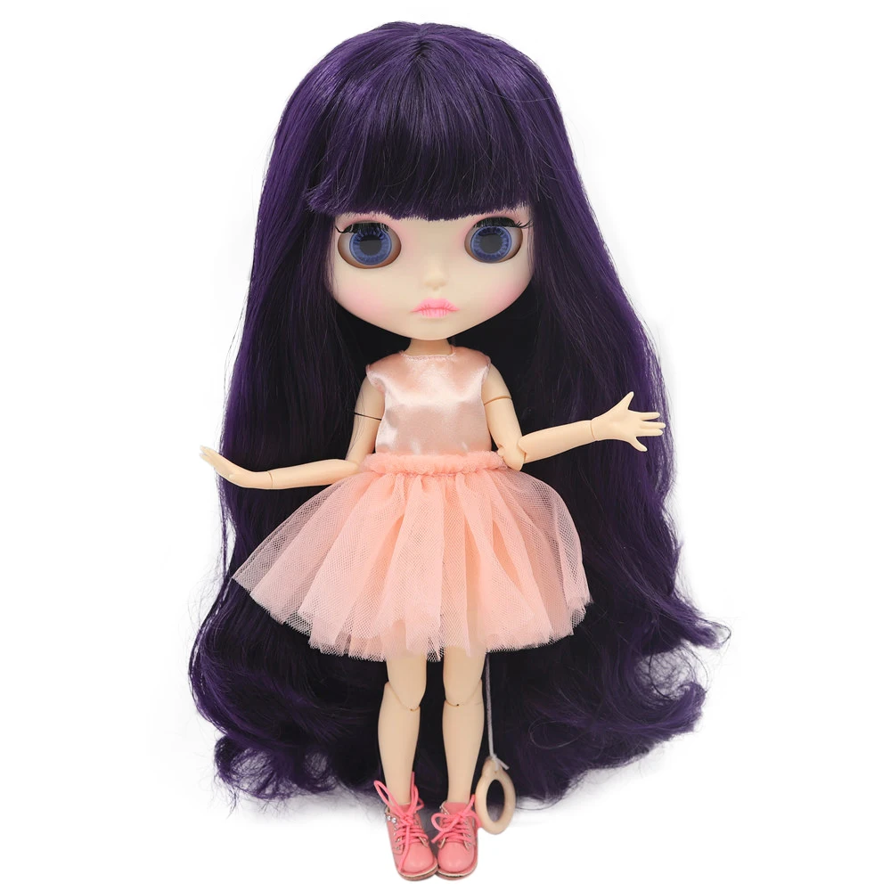 12/" Neo Blythe Doll From Factory Matte Face Jointed Body Golden Hair With Bang