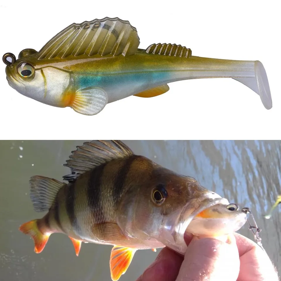 

Hunthouse lead head Swimbaits soft lure 3 inch 3/8oz fishing pike lure perch lure Paddle Tail Swimbait Dark Sleeper leurre