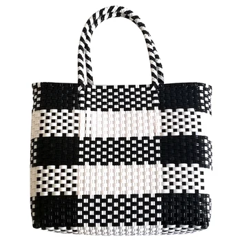 

Summer Women Durable Weave Straw Beach Bag Feminine Linen Woven Bag Grass Casual Tote Handbags Knitting Bags Basket Handbag